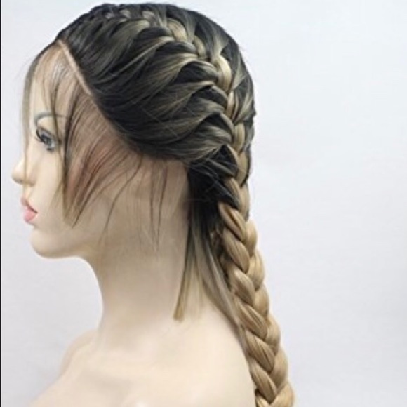 ✨Kardashian 26” Ombré DUTCH BRAID LACE FRONT WIG✨